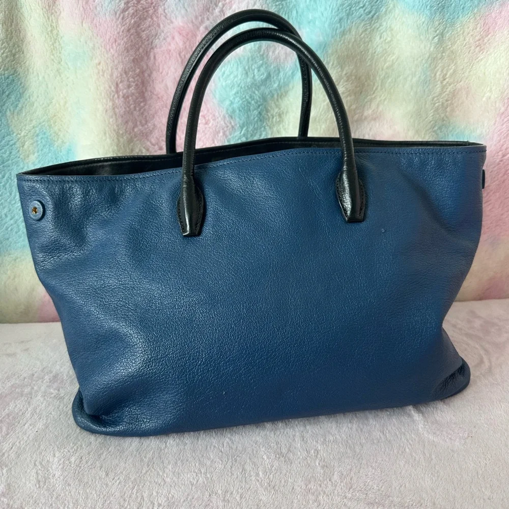 Miu Miu Navy Blue Tote with Black Accents - Picture 2 of 13